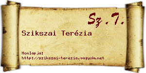 Szikszai Terézia névjegykártya